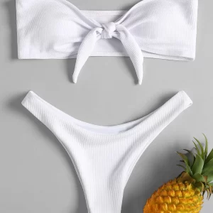 Conjunto de Bikini brasileño para mujer, traje de baño Sexy, ropa de playa, 2024